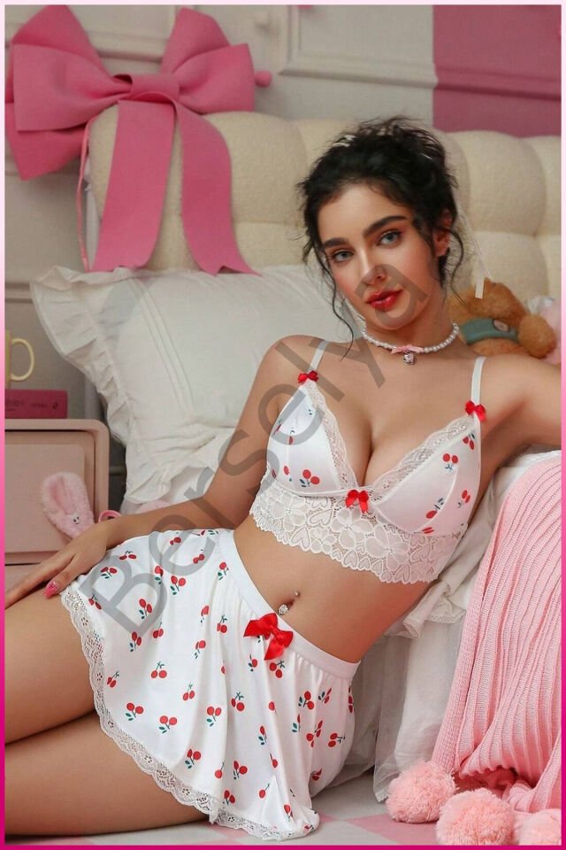 Kadın Kirazlı Fiyonklu Seksi Kostüm