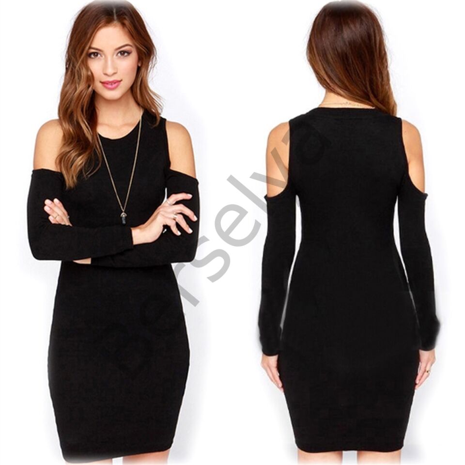 Db101184 Omuz Açık Tarz Elbise