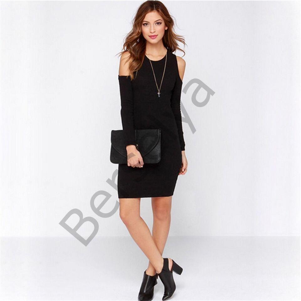 Db101184 Omuz Açık Tarz Elbise