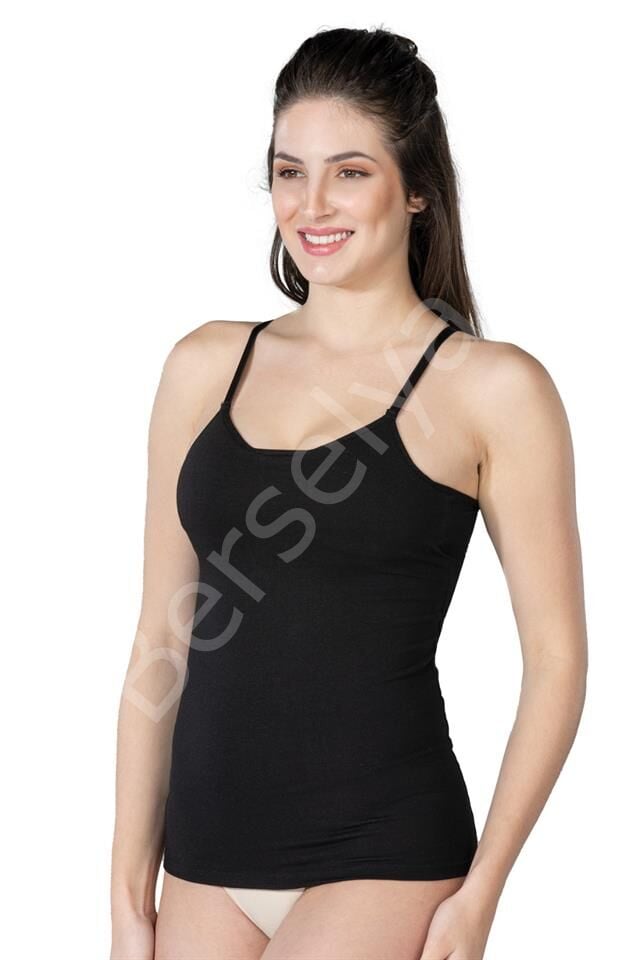 Siyah Emay 1412 Modal Cotton Kaplı Atlet