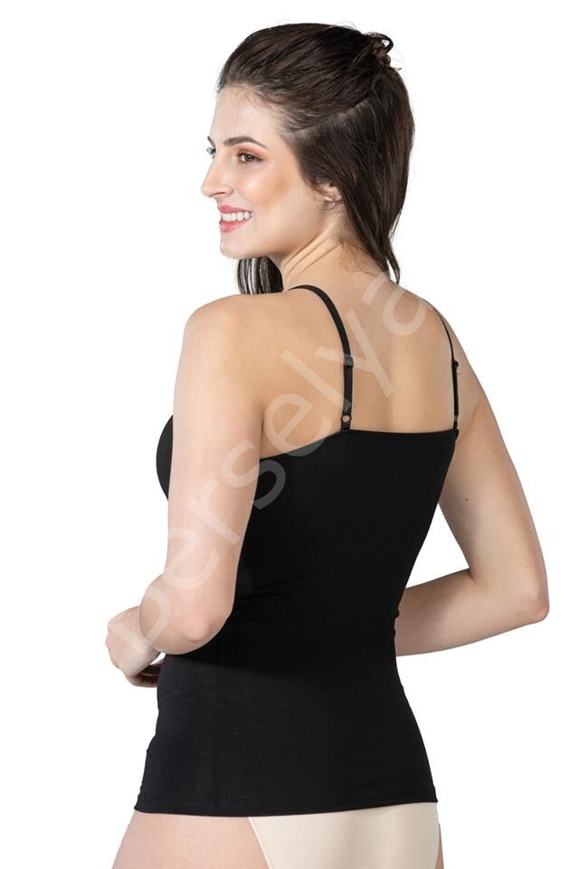 Siyah Emay 1412 Modal Cotton Kaplı Atlet