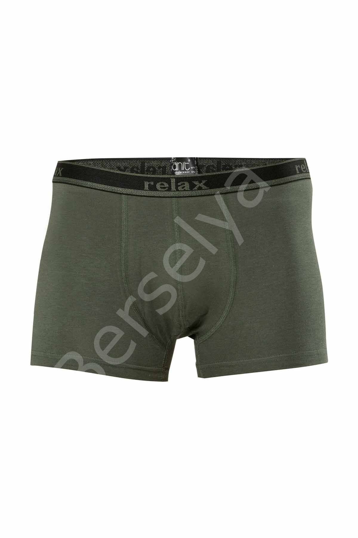 Relax Pamuklu Esnek Erkek Boxer Haki - 1268A XL