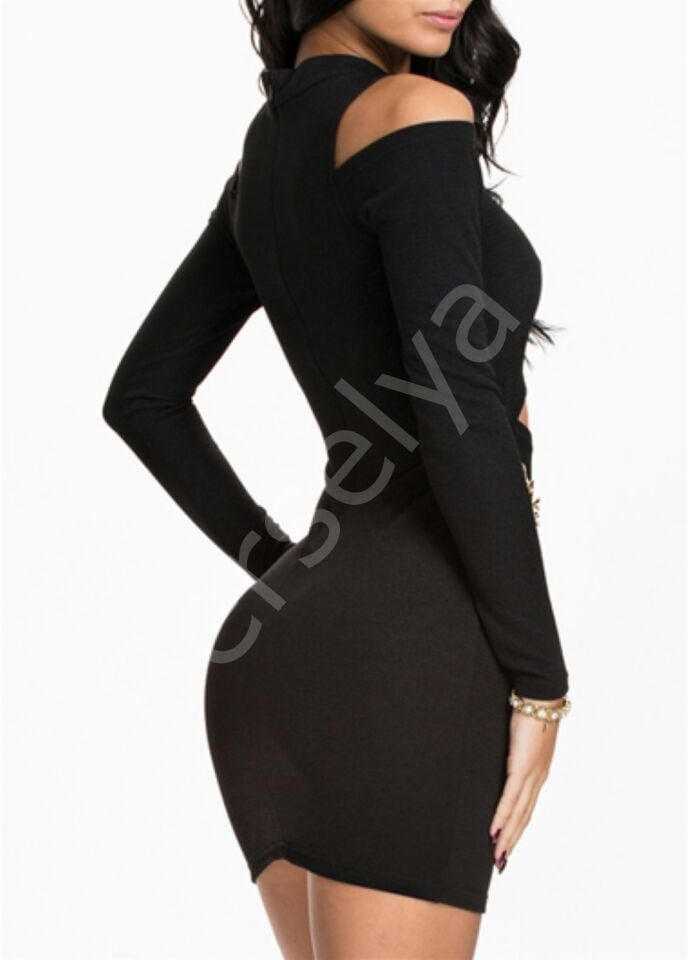 Db101189 Özel Dizayn Zincirli Elbise