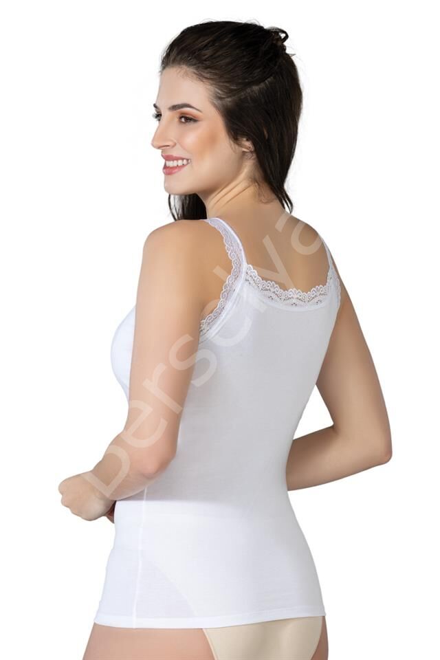 Beyaz Emay 1411 Modal Cotton Dantelli Atlet