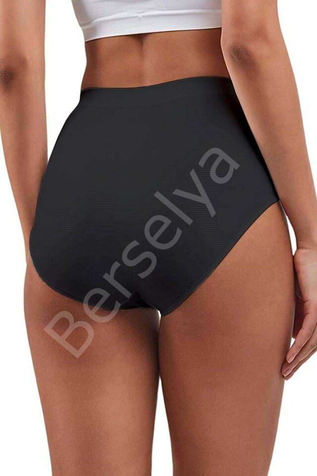 Elite Lite Kadın Yüksek Bel Dikişsiz İz Yapmaz Slip Külot Siyah 811