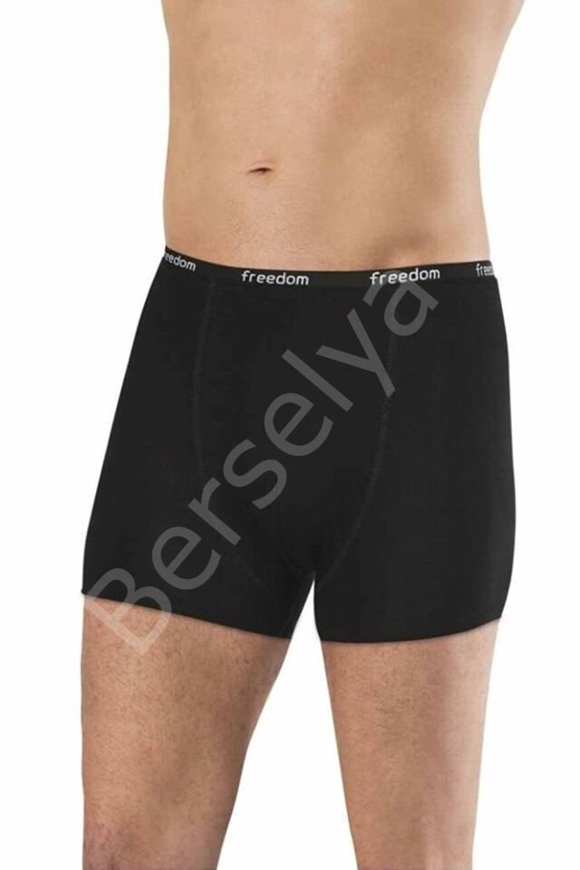 Bambu Düz Renk Erkek Boxer Siyah - 1275A XL