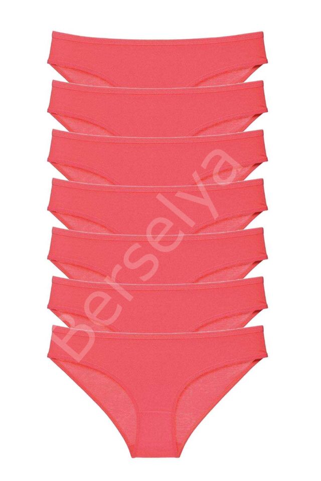 7 Adet Süper Eko Set Likralı Kadın Slip Külot Fuşya