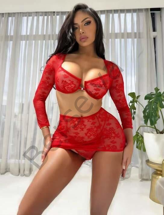 Kırmızı Transparan Fantezi Etekli Bolero Takım