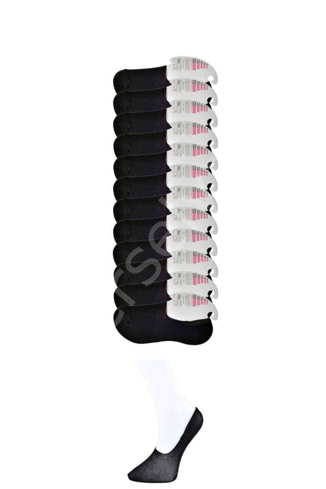 Siyah Kadın Babet Çorap 12 çift