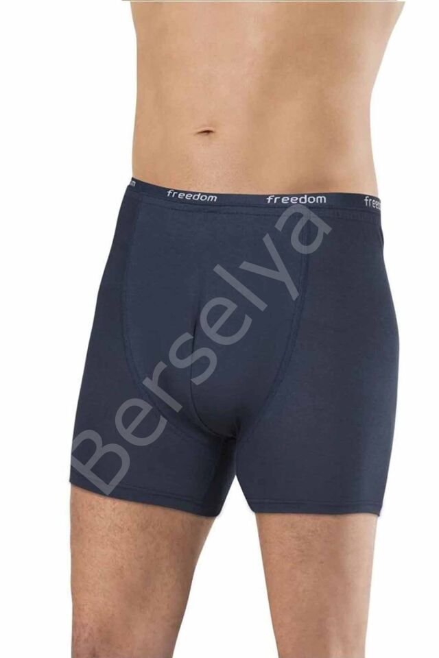 Bambu Düz Renk Erkek Boxer Lacivert - 1275A L
