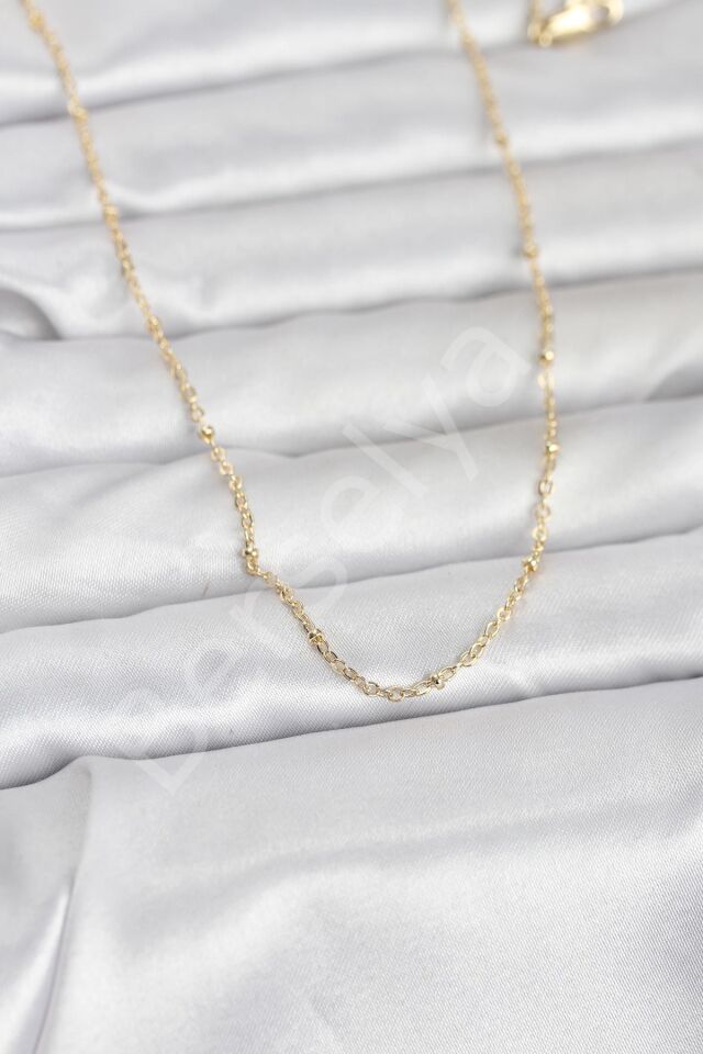 CM 14K Gold Renk Burgu Model 60 cm Kadın Kolye