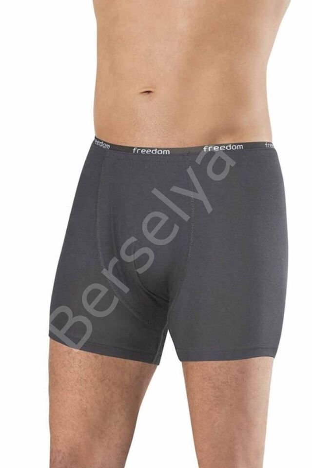 Bambu Düz Renk Erkek Boxer Füme - 1275A 2XL