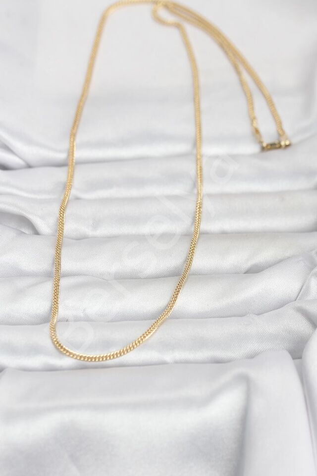 CM 14K Gold Renk Dolgun Zincir Model 60 cm Kadın Kolye