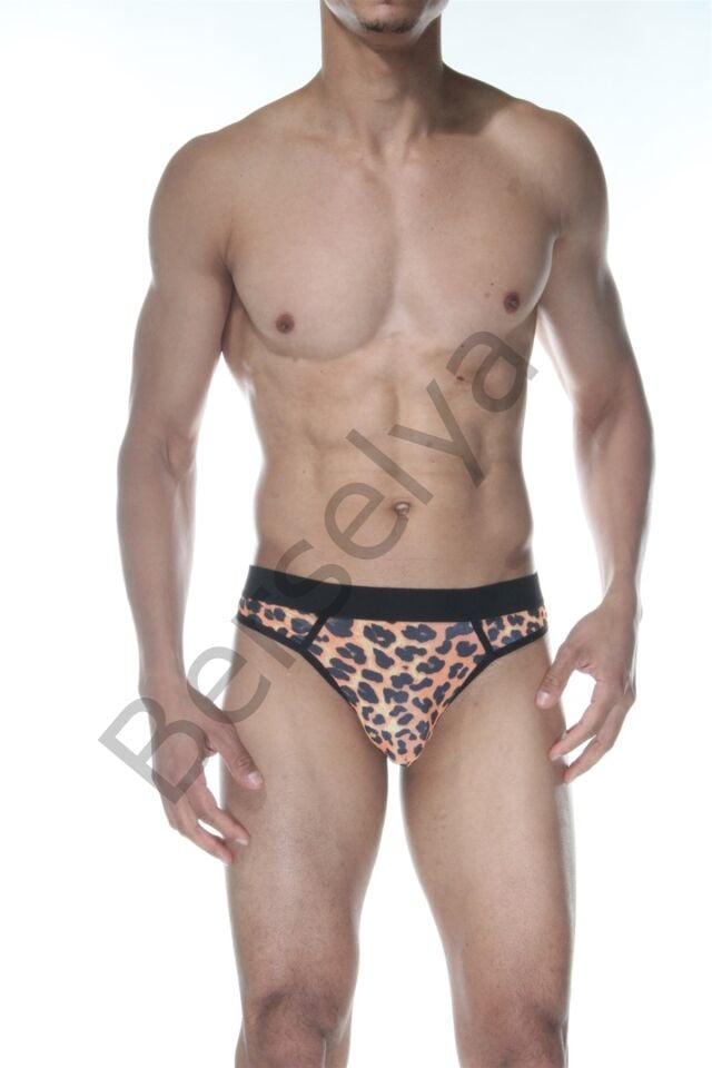 Leopar Desenli Erkek  Tangası
