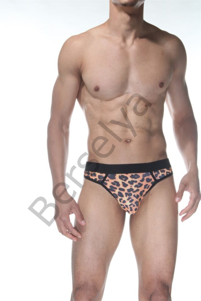 Leopar Desenli Erkek  Tangası