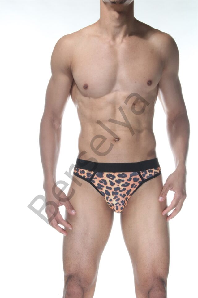 Leopar Desenli Erkek  Tangası