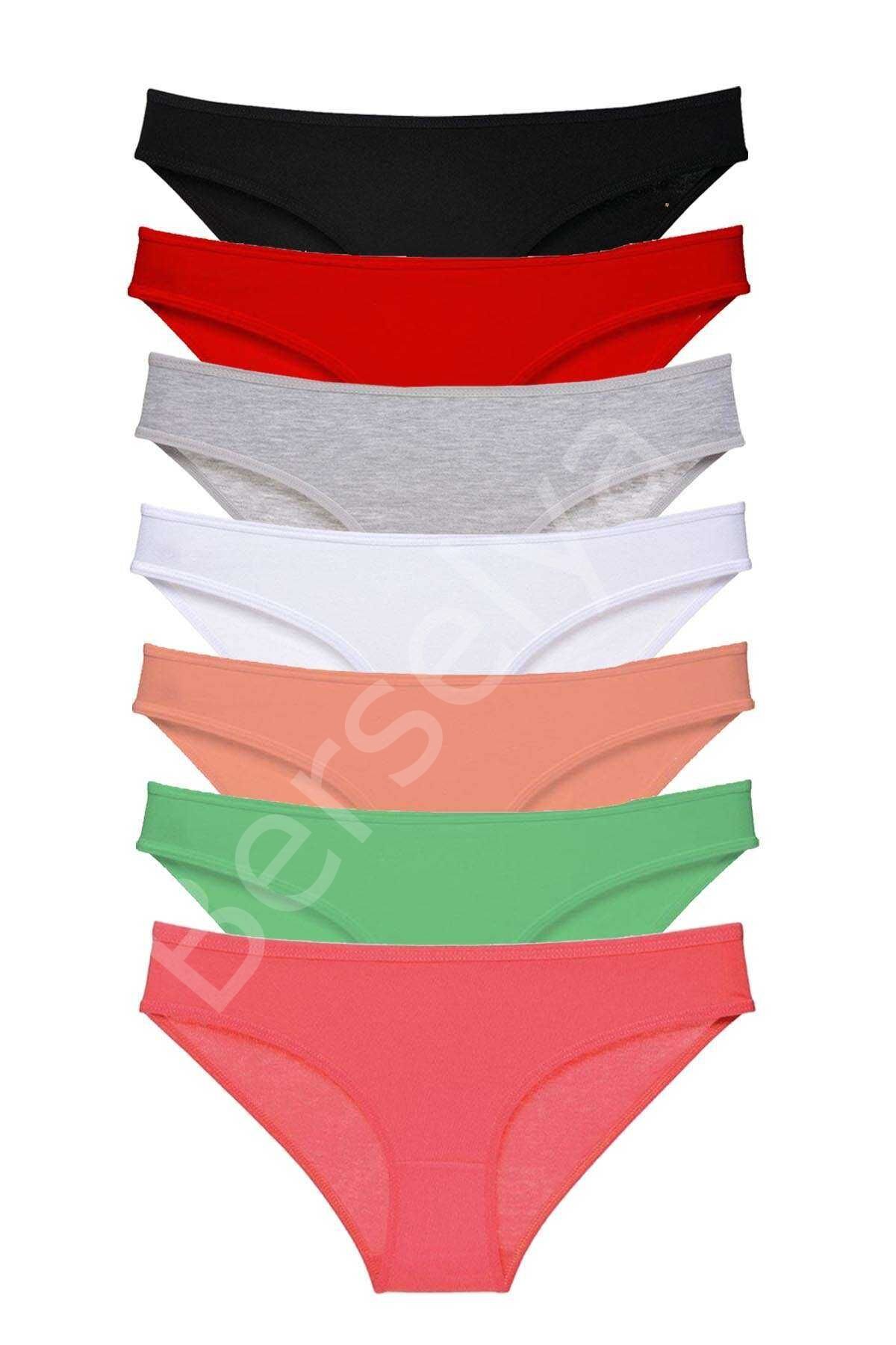 7 Adet Süper Eko Set Likralı Kadın Slip Külot Set 6