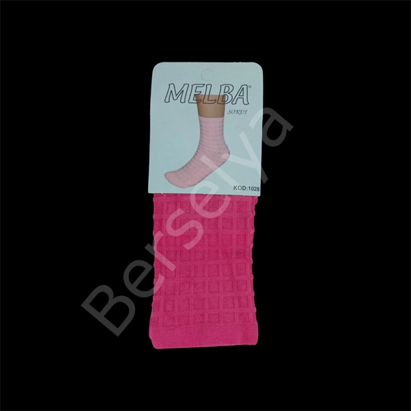Melba Kareli Polymid Soket Çorap