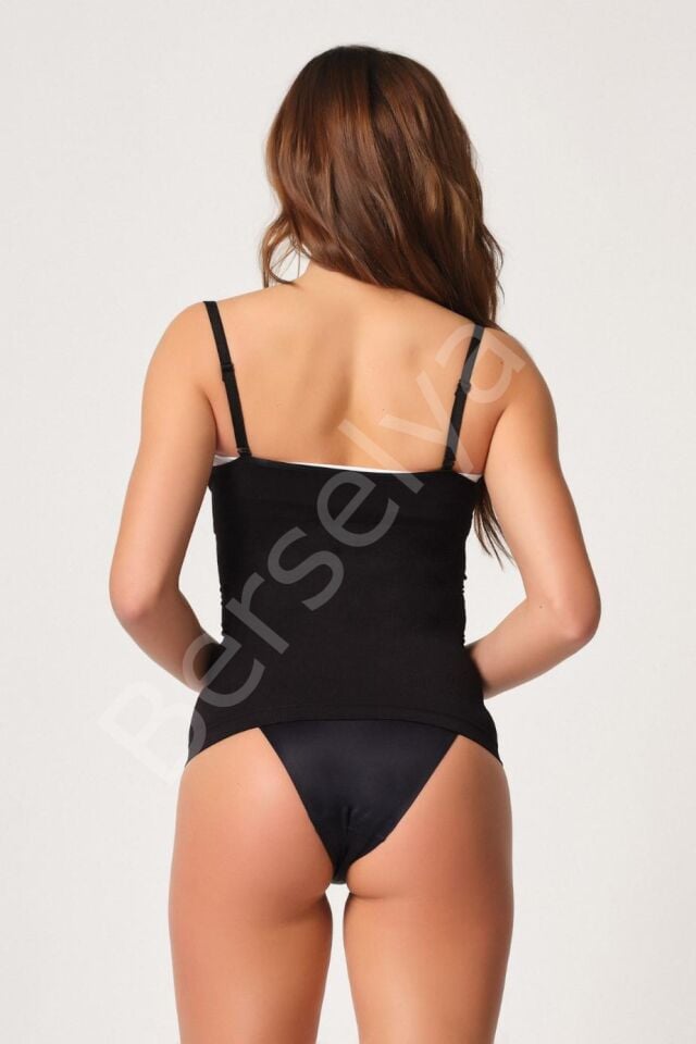 Siyah Mı Emay 2030 Agraflı Göğsü Açık Atlet Korse