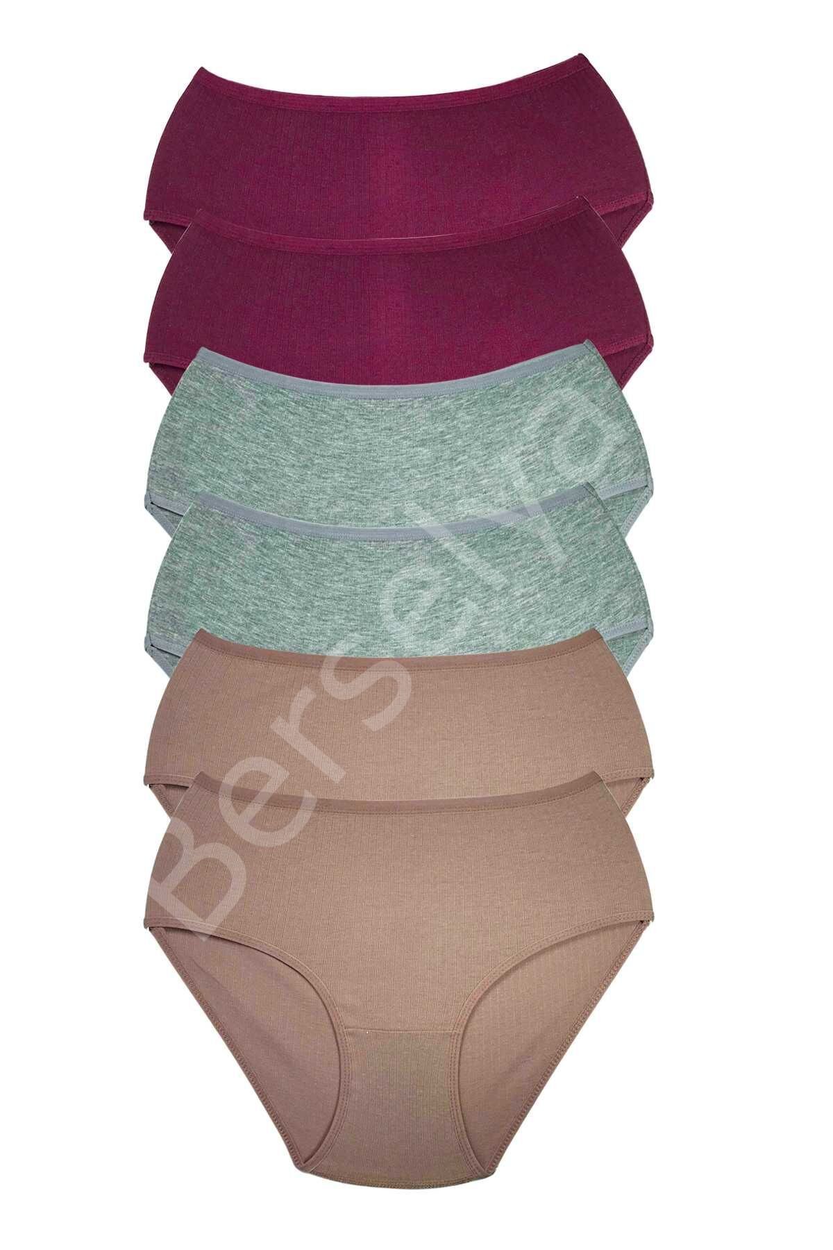 6 Adet Kadın Yüksek Bel Ribana Bato Külot S084