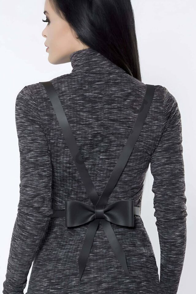 Beli Kurdeleli Şık Deri Harness - Brf177