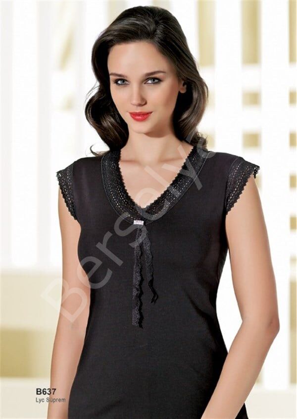 Şahinler Dantelli Taşlı Yarım Kol Atlet B637