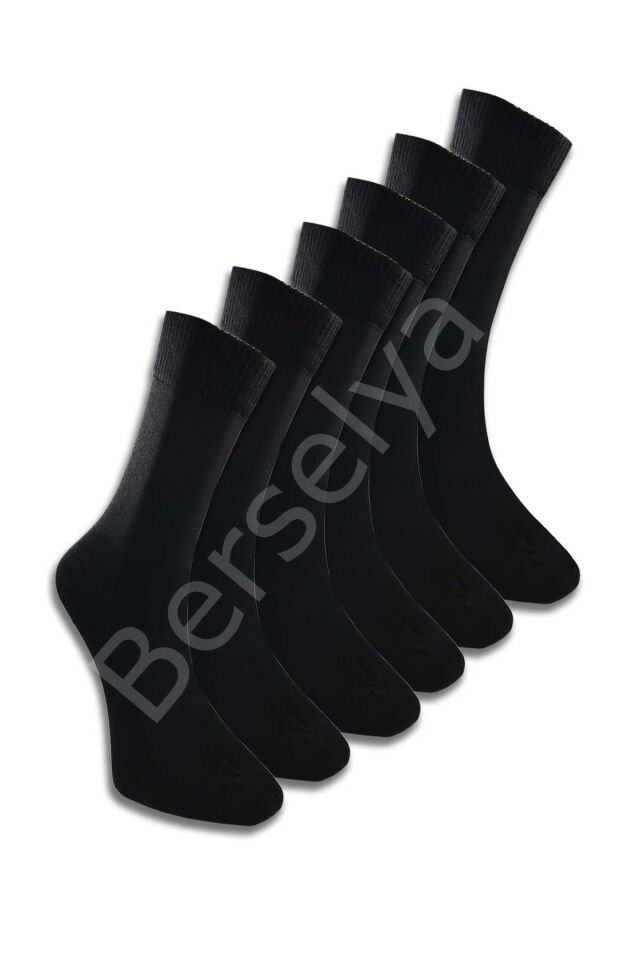 6 Adet Erkek Bambu Lastiği Sıkmayan Diyabetik Çorap