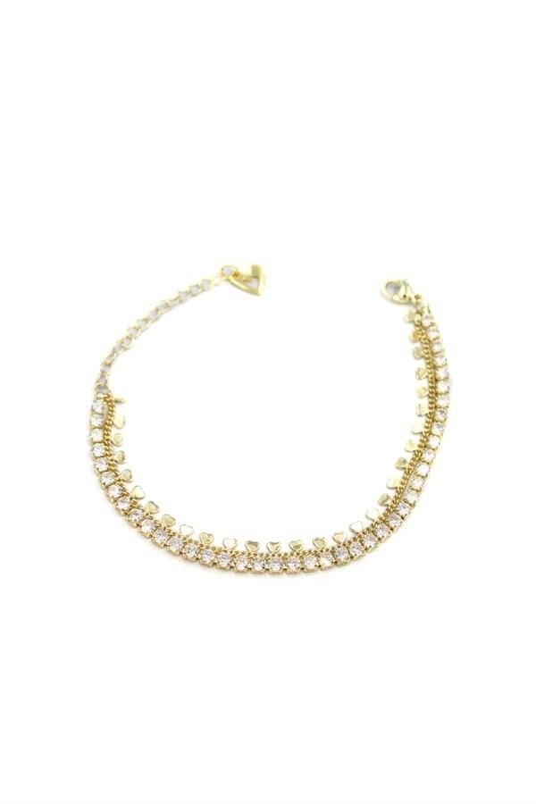 Kalpli Su Yolu Bileklik - Altın