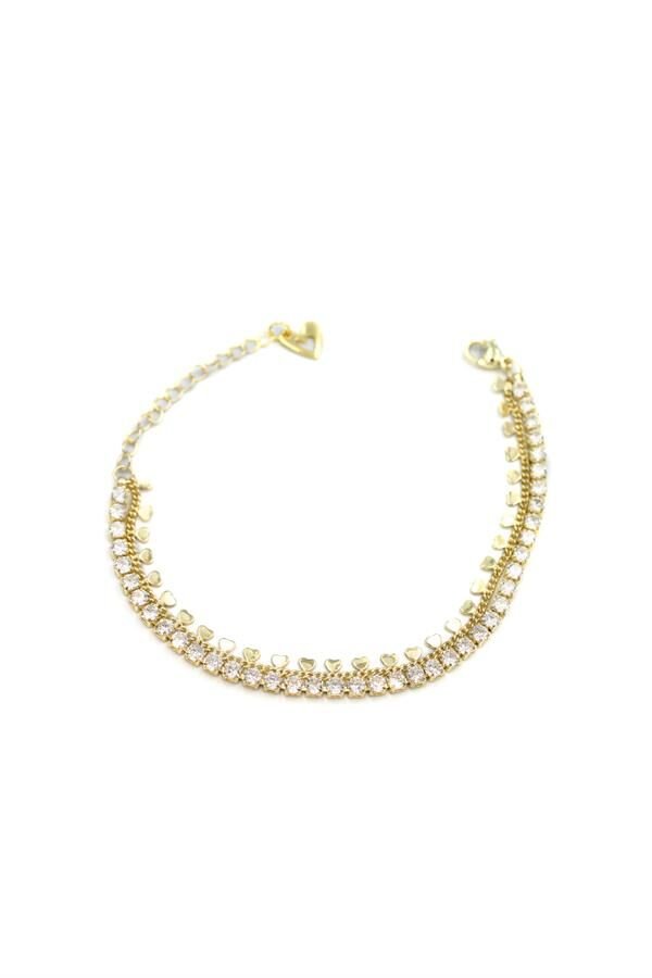 Kalpli Su Yolu Bileklik - Altın