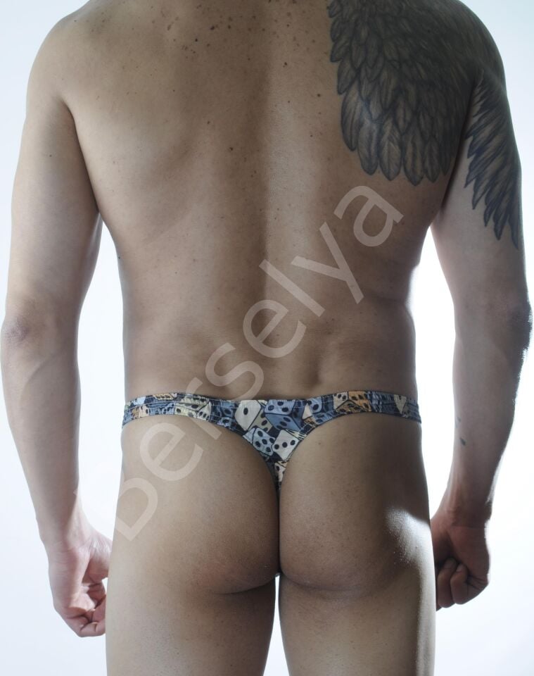 Erkek Zar Desenli Tanga İç Çamaşırı