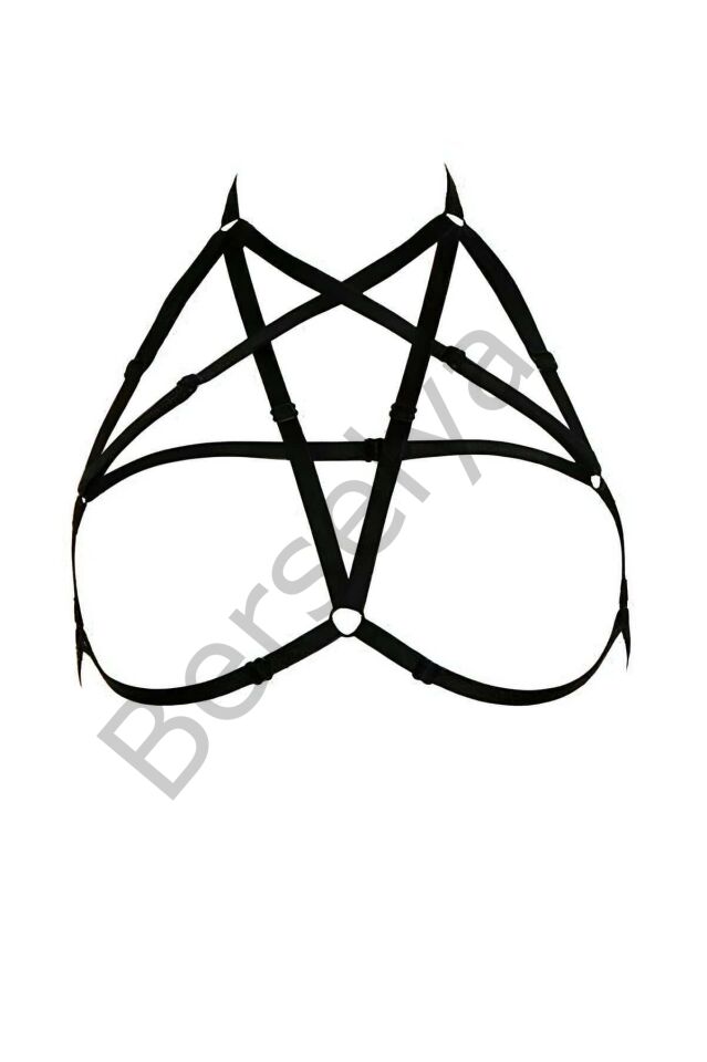 Göğüs Bölgesi Şık Pentagram Harness - Brf170