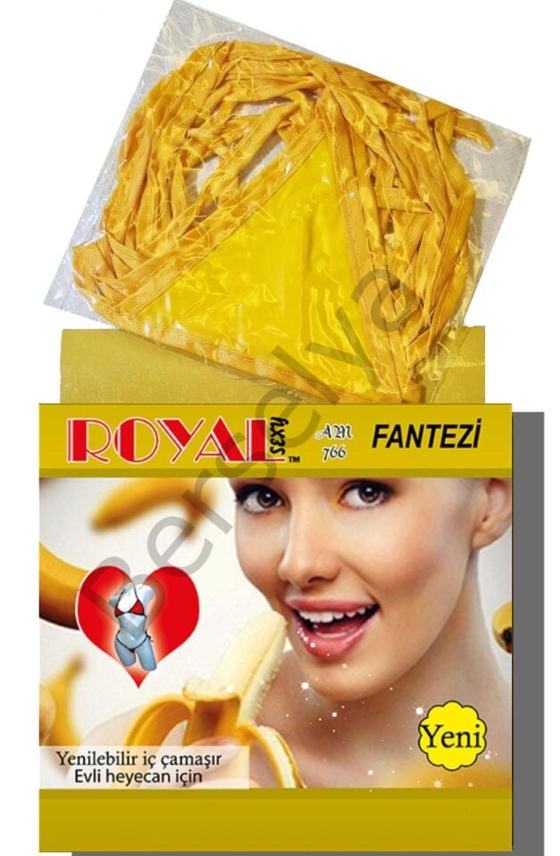 Fantezi Tüketilebilen Yenilebilir Muz Aromalı İç Çamaşırı Takımı