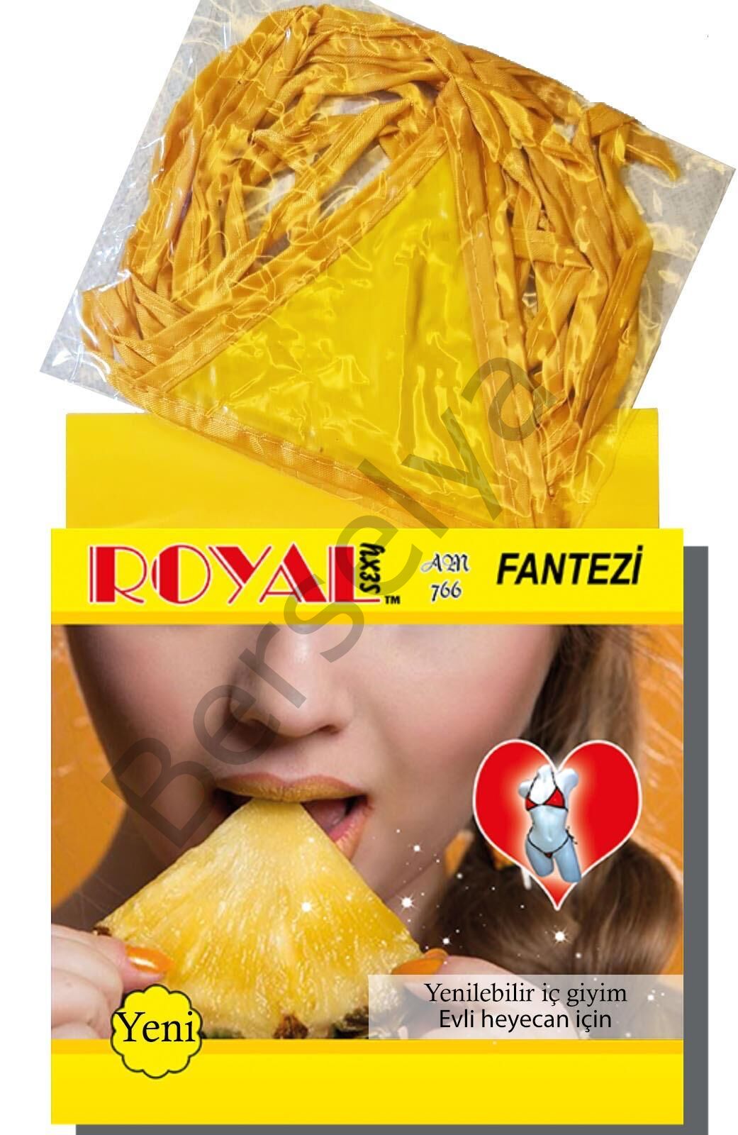 Fantezi Tüketilebilen Yenilebilir Ananas Aromalı İç Çamaşırı Takımı