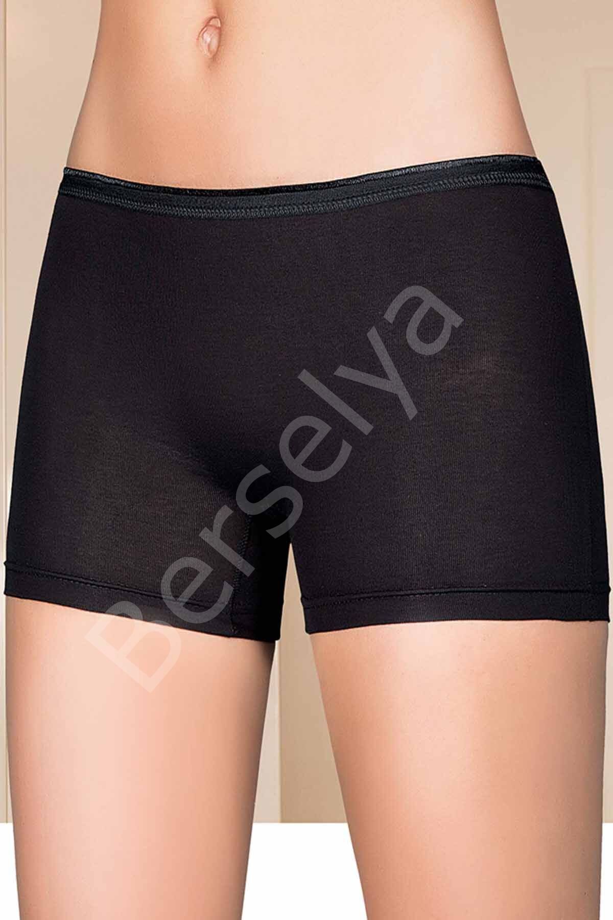 Likralı Kadın Boxer Siyah 2101B M