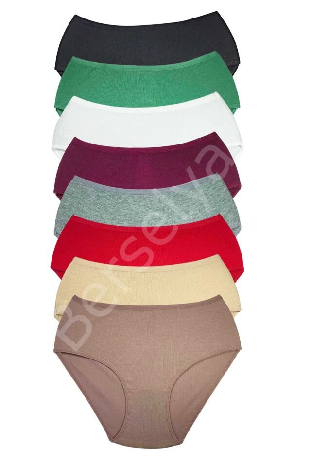 8 Adet Kadın Yüksek Bel Ribana Bato Külot S009