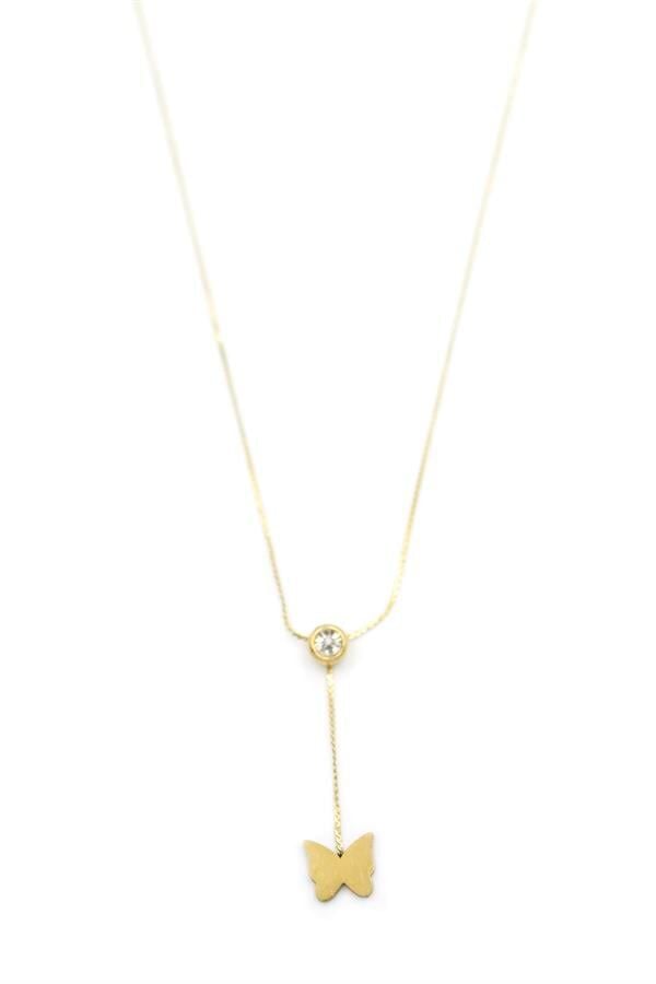 Kelebek Kolye - Altın