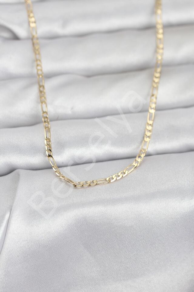 CM 14K Gold Renk İnce Kuşgözü Zincir Model 60 cm Kadın Kolye