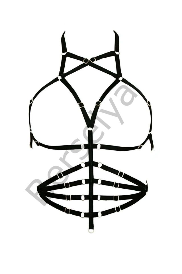 Göbek Üstü Sıralı Seksi Harness - Brf160