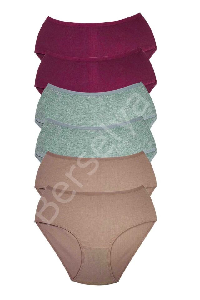 6 Adet Kadın Yüksek Bel Ribana Bato Külot S084