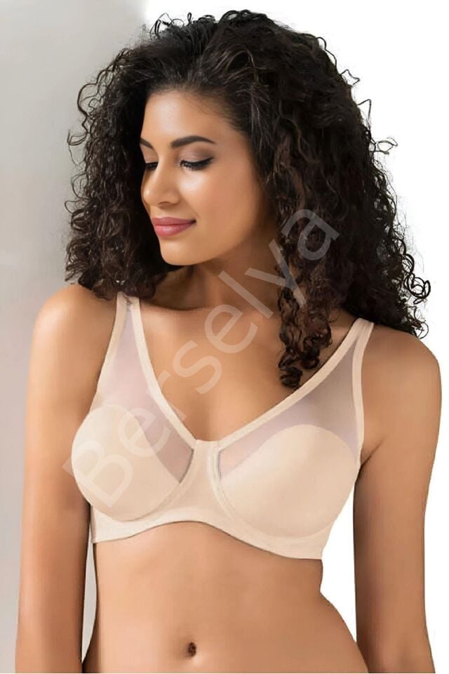 Tül Kaplı Soft D Cup Sütyen Kadın 9200