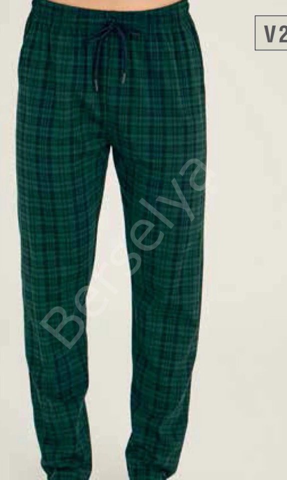 Tek Alt Kareli Desen Pantalon Kly 306