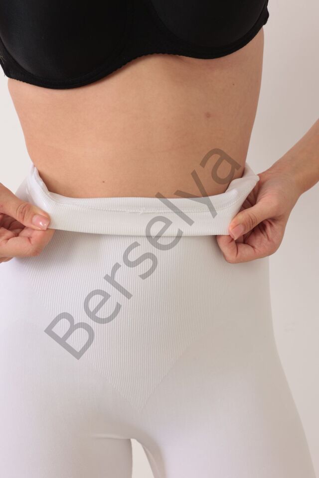 Beyaz Kadın Kalça Kaldırıcı Dikişsiz Korse - 760