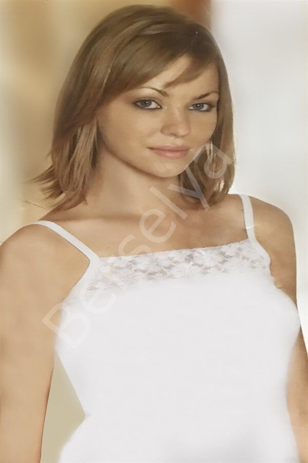 Şahinler Dar Dantel İp Askılı Ten B607