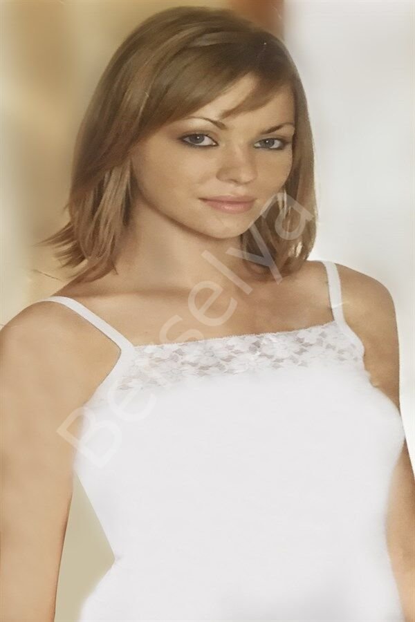 Şahinler Dar Dantel İp Askılı Ten B607