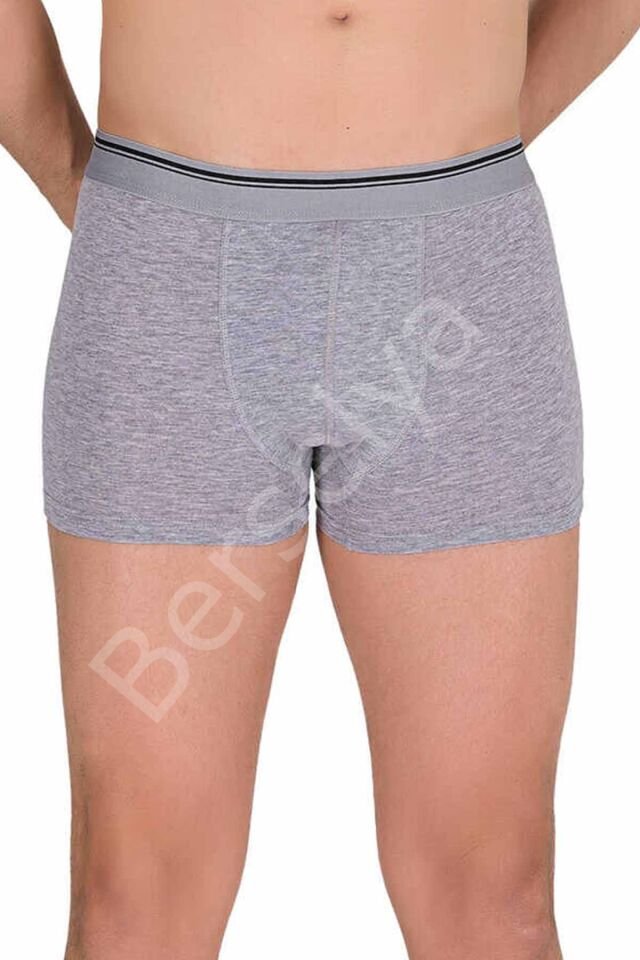 Likralı Erkek Boxer Şort Gri 1097B M