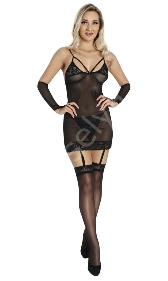 Siyah Kadın Fantezi Jartiyer Takım  882