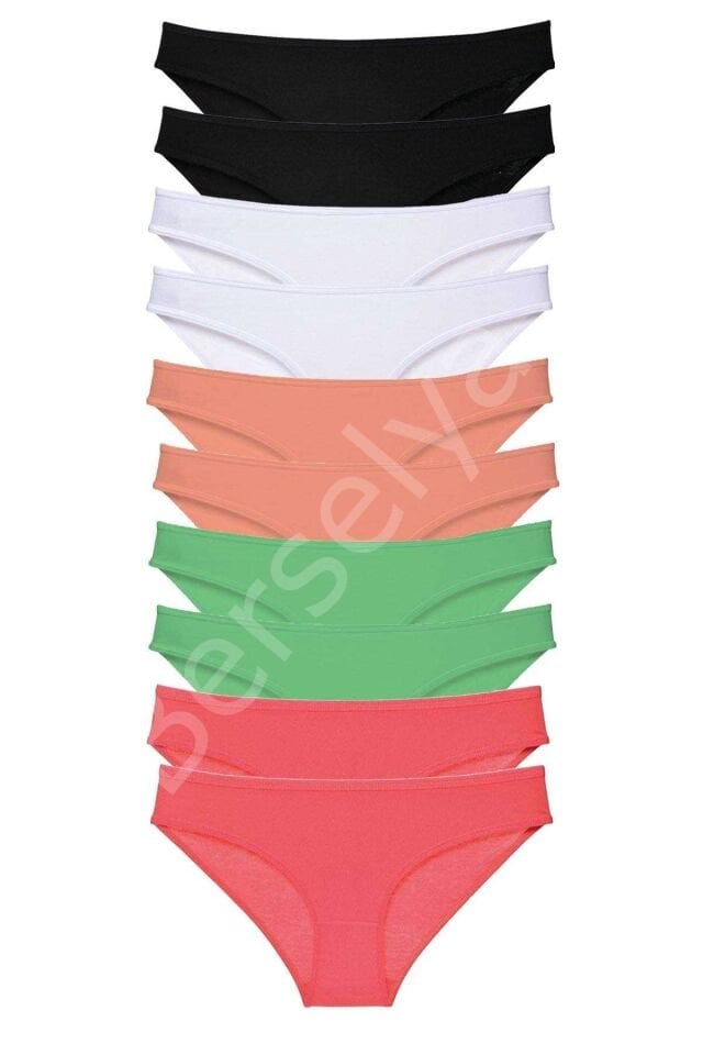 10 adet Süper Eko Set Likralı Kadın Slip Külot 504