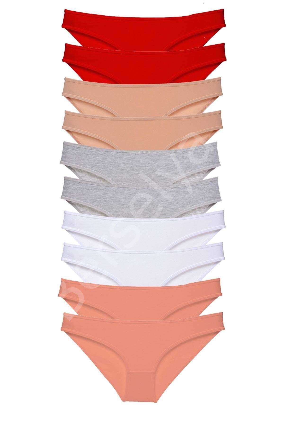 10 adet Süper Eko Set Likralı Kadın Slip Külot 505