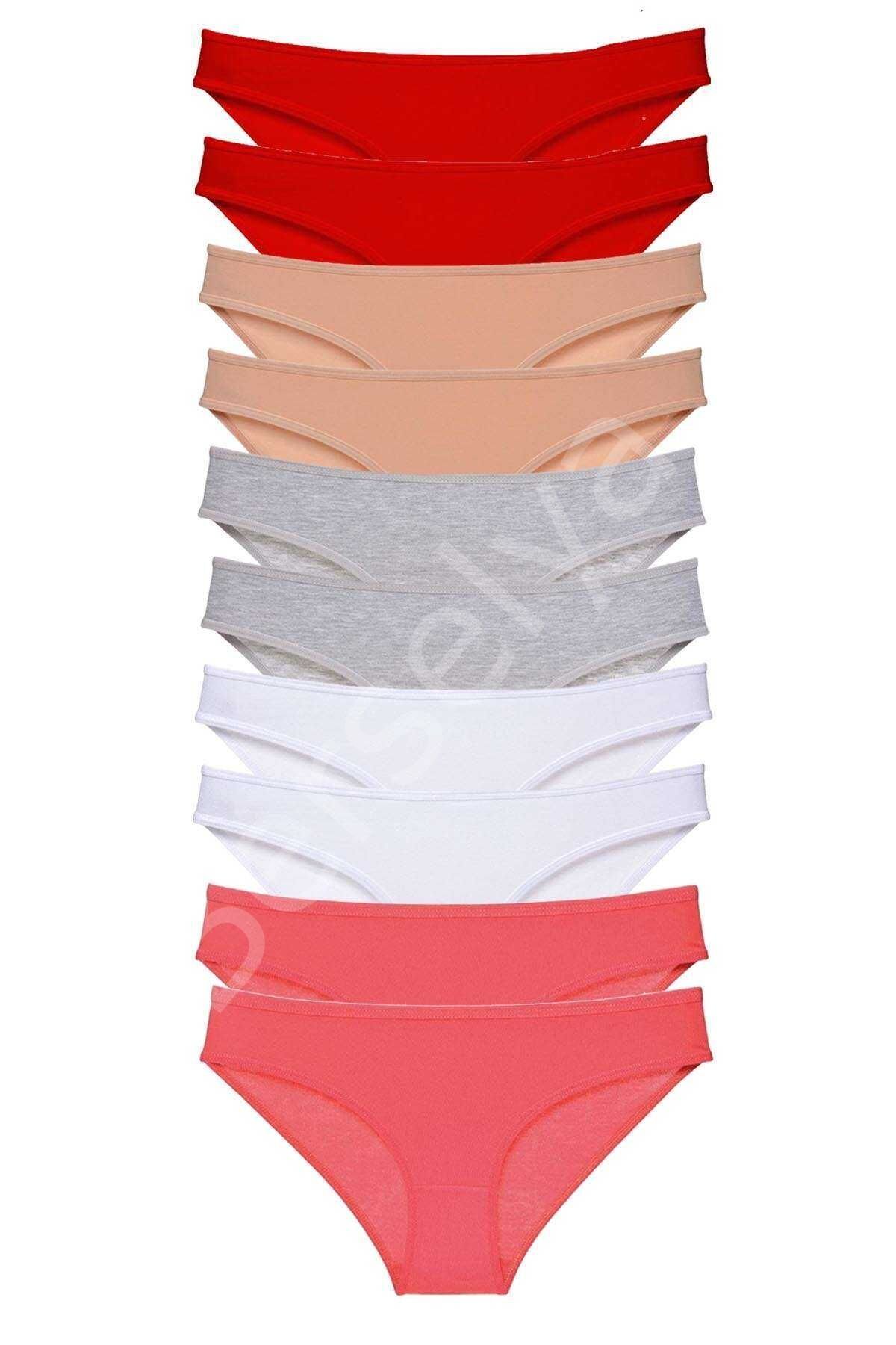 10 adet Süper Eko Set Likralı Kadın Slip Külot 507