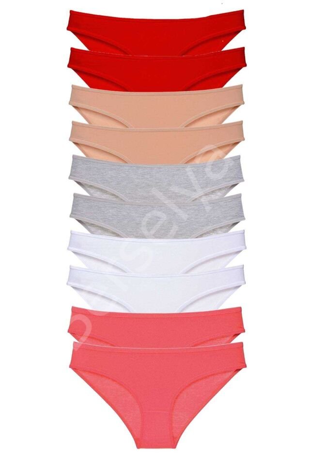 10 adet Süper Eko Set Likralı Kadın Slip Külot 507